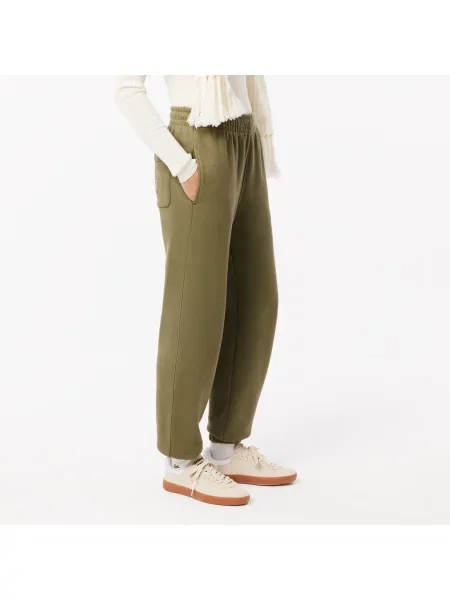 Lacoste Spodnie Dresowe Z Haftem zielone