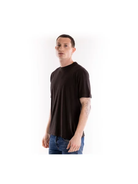 Krótka koszulka Paolo Pecora brązowa
