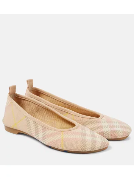 Карирани балеринки Burberry бежово