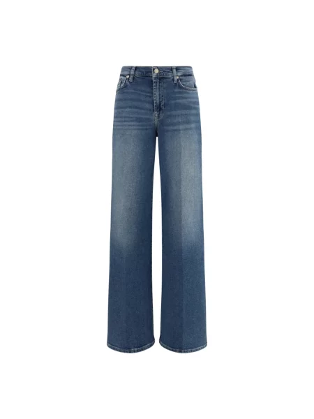 Szerokie jeansy 7 For All Mankind niebieskie