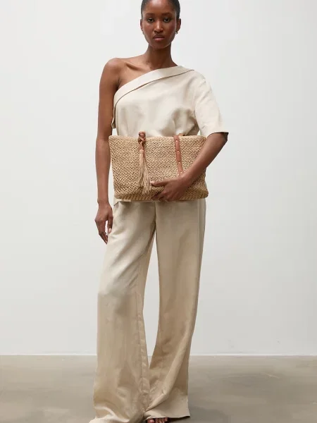 Answear.LAB shopper torba za žene pletena smeđa