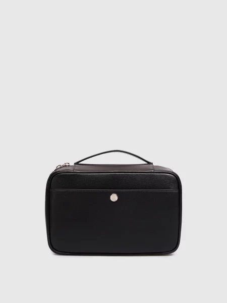 Кожаная косметичка Brunello Cucinelli черная
