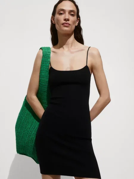 Платье мини Mango черное