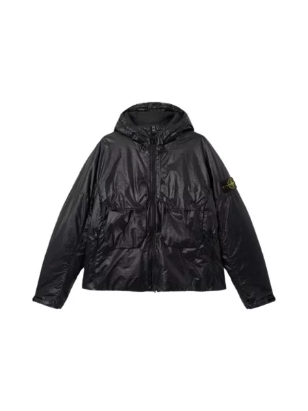 Lekka kurtka Stone Island z kamieniami czarna