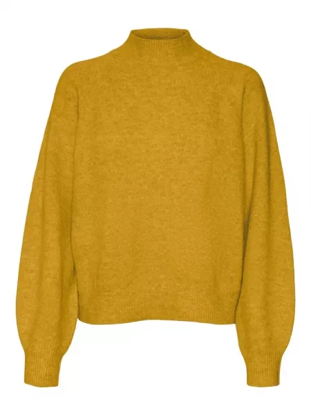 VERO MODA Pulover VMLEAF muștar galben