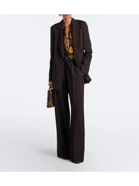Pantaloni Dries Van Noten maro
