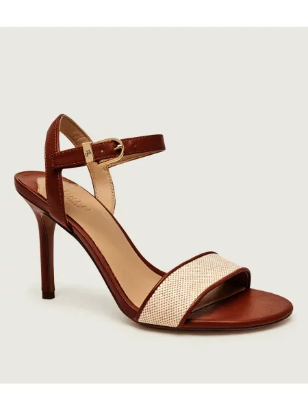 LAUREN RALPH LAUREN De piele sandale cu subțire GWEN maro