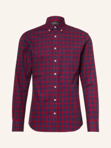 Fynch-Hatton Košile Slim Fit tmavě / tmavě modrá červená