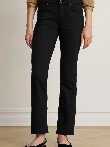 Lauren Ralph Lauren blugi straight pentru femei negru