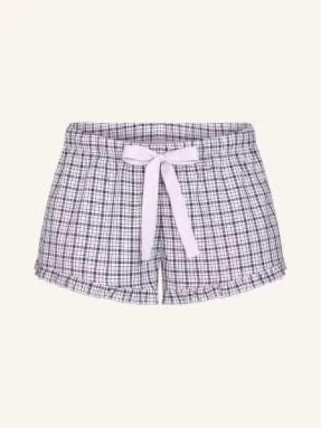 Skims Pohodlné Domácí Šortky Cotton Poplin Sleep S Volánky mica navy check námořnictvo