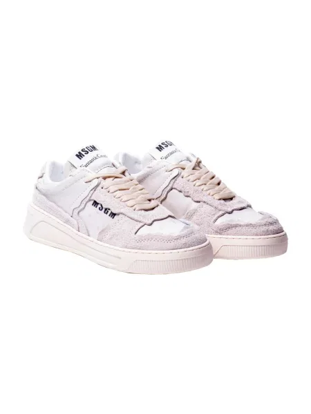 Sneakersy Msgm skórzane białe