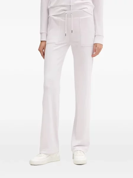 Pantaloni Juicy Couture cu cordon alb