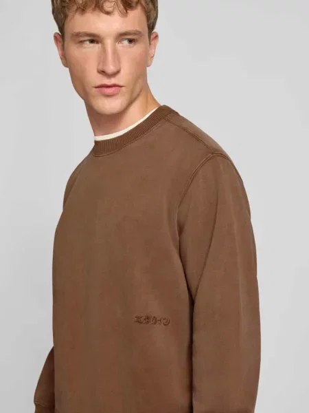 Bluza z czystej bawełny z haftem model Axiom' Edwin