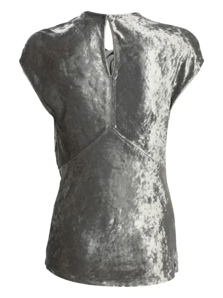 Květinové pletené polotričko Polo Ralph Lauren s volány šedé