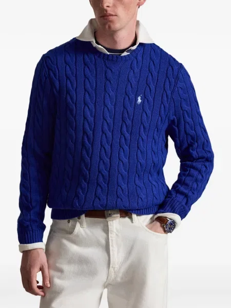 Pulover Polo Ralph Lauren cu broderie albastru