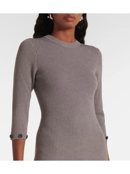 Pletena midi obleka Proenza Schouler siva