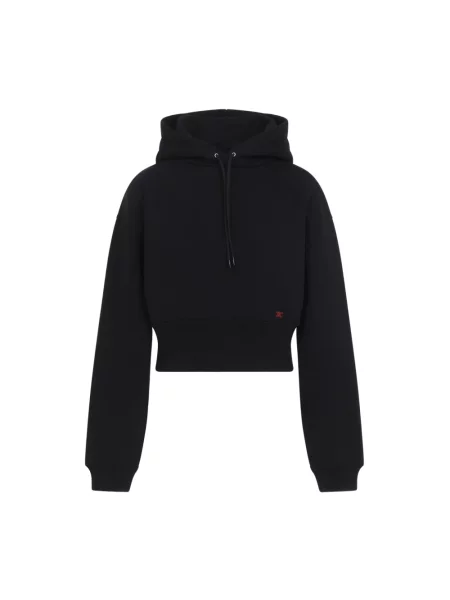 Bluza z kapturem Céline z kapturem frotte czarna