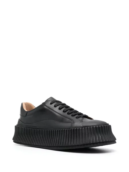 Nėriniuotos sportbačiai Jil Sander su raišteliais juoda