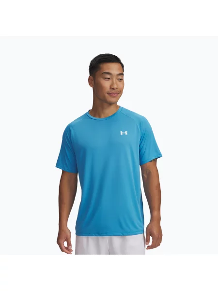 Tricou de antrenament pentru bărbați Under Armour Tech ether blue/white alb