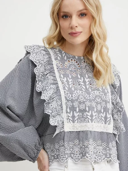 Блуза Weekend Max Mara с десен тъмносиньо