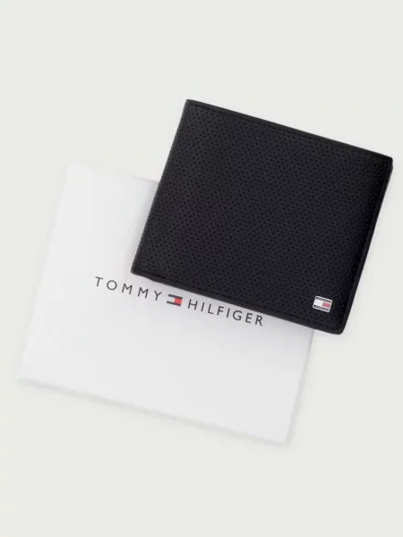 Tommy Hilfiger портфейл мъжки от кожа черно