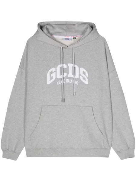 Hanorac cu glugă Gcds cu broderie gri