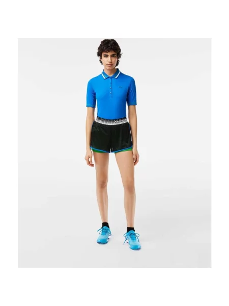 Spodenki tenisowe Lacoste Niebieskie Zielone 34 czarne