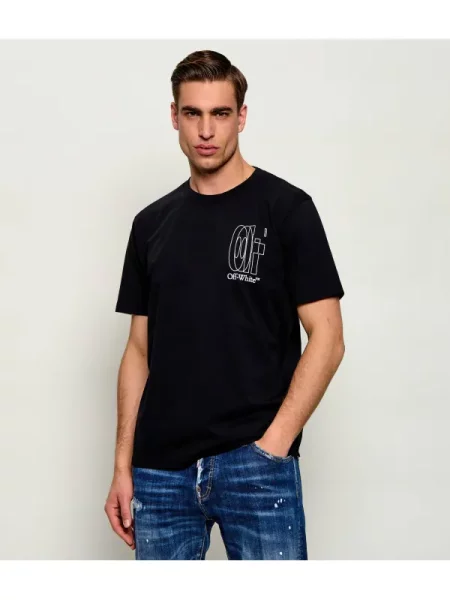 OFF-WHITE Tricou BIG DOUBLE ARROW alb