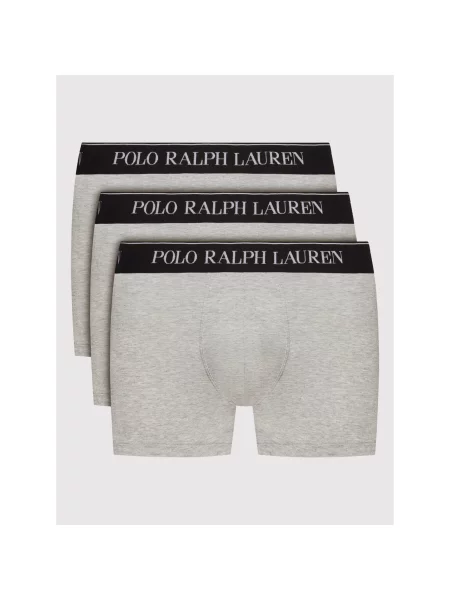 Klasične rastezanje bokserice Polo Ralph Lauren s melange uzorkom siva