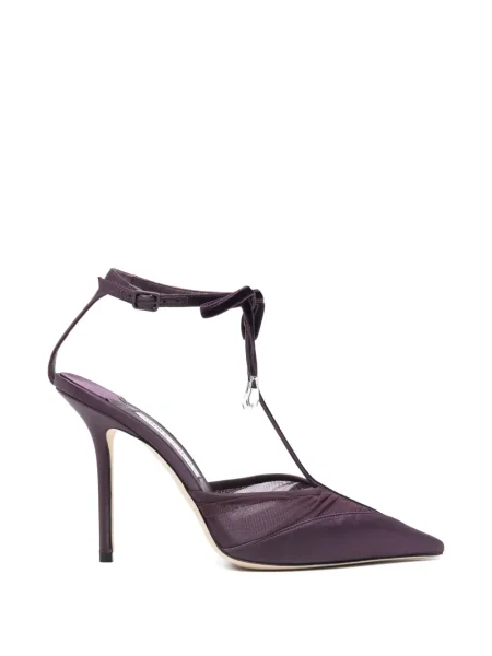 Pantofi cu toc Jimmy Choo cu vârf ascuţit violet