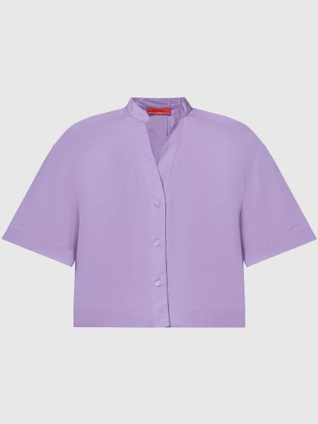 Укороченная рубашка Max & Co фиолетовая