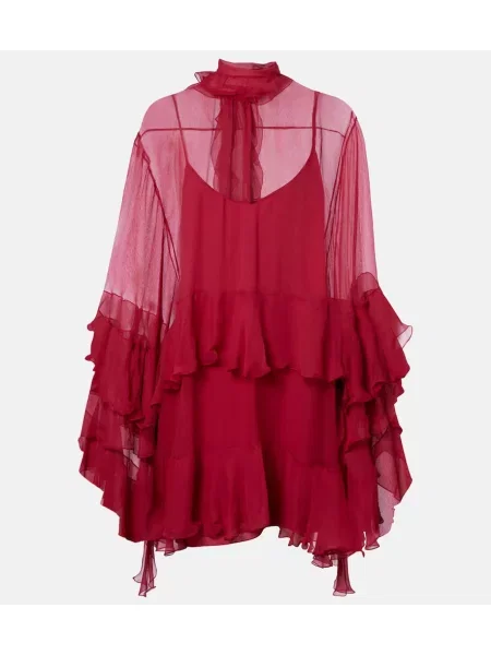 Jedwabna sukienka Chloe różowa