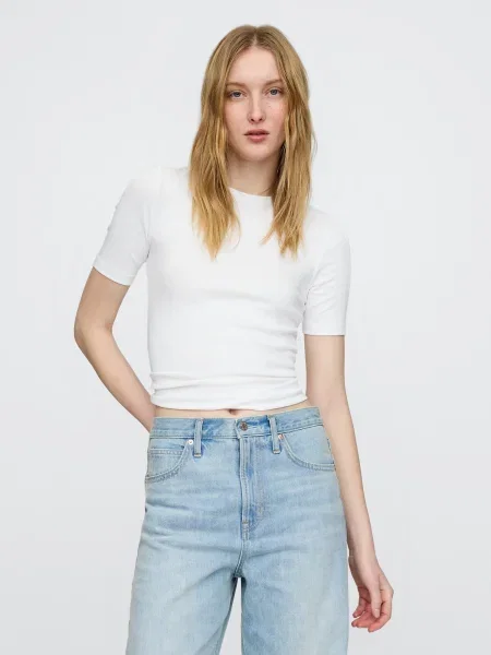 Gap Tricou Stretch Fit alb