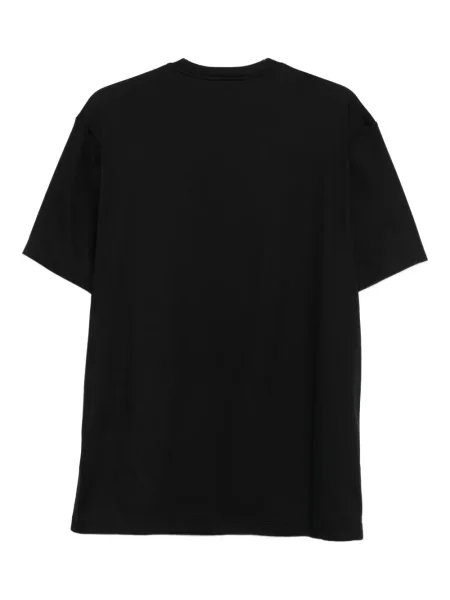 Къс тениска Giorgio Armani с кръгло деколте черно