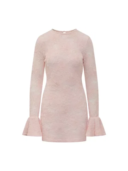 Sukienka mini Rotate Birger Christensen z siateczki mini różowa