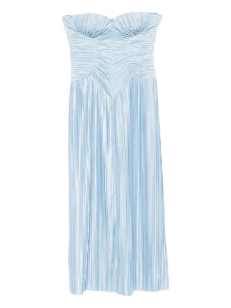 Rochie Cult Gaia plisată de costum albastru
