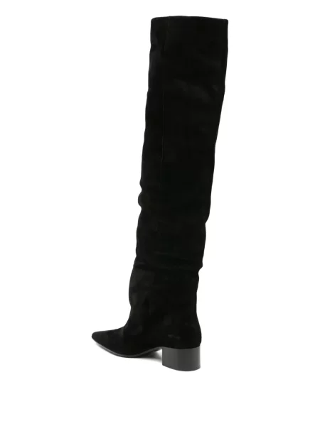 Botine Khaite din piele de căprioară negru