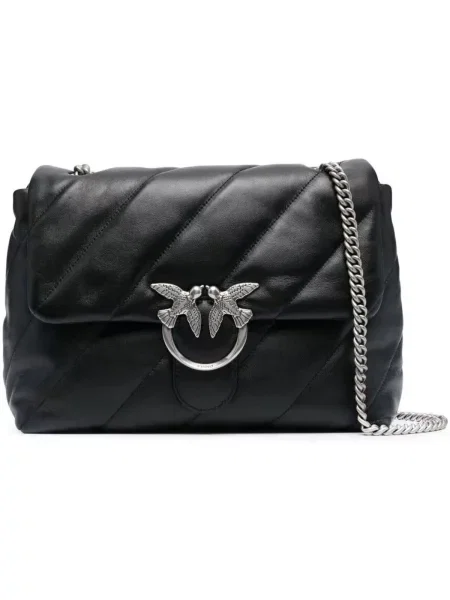 Pinko crossbody torba za žene kožna crna