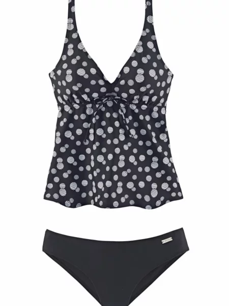 LASCANA Costum de baie Tankini metalic gri