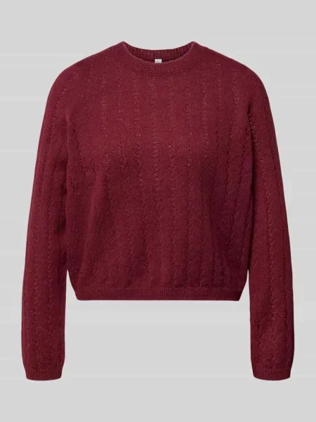 Sweter o kroju regular fit z prążkowanymi ściągaczami na rękawach model ADA' Pieces