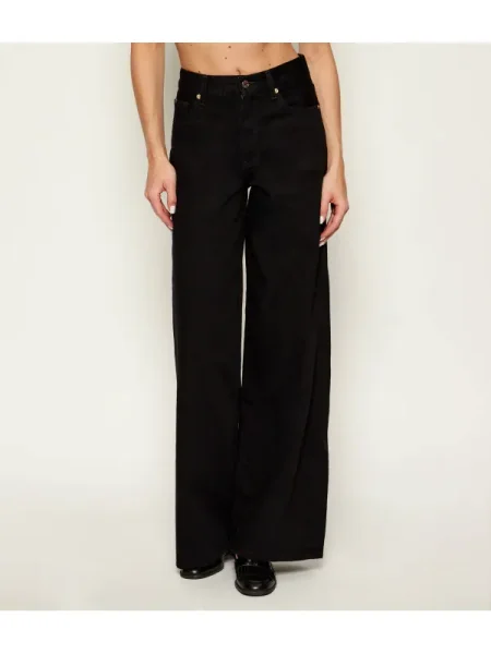 Pantaloni palazzo Tommy Hilfiger negru