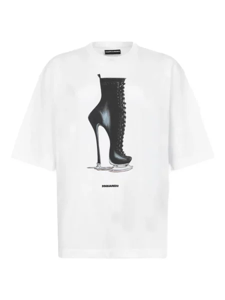 Tricou Dsquared2 cu imagine alb