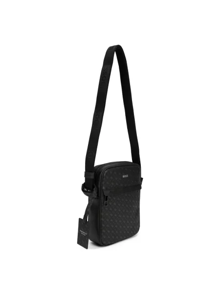 Torba crossbody Boss skórzana czarna