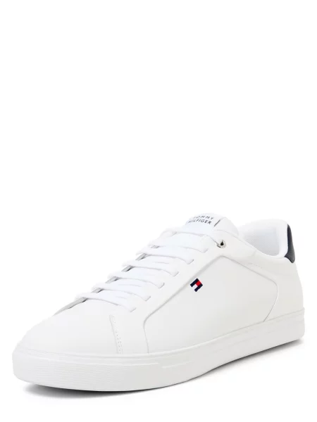 Tommy Hilfiger trampki z elementami skórzanymi Mężczyźni skóra 41 biały