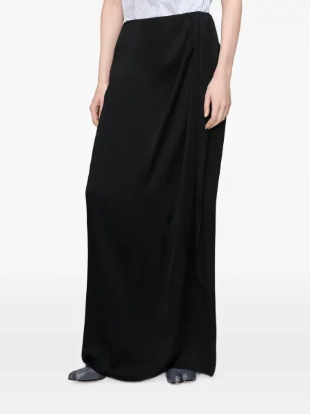 Fusta maxi Maison Margiela drapată negru