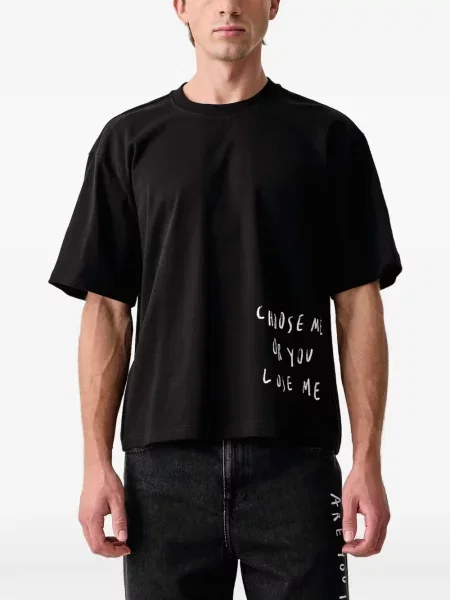 Majica Karl Lagerfeld Jeans s printom crna