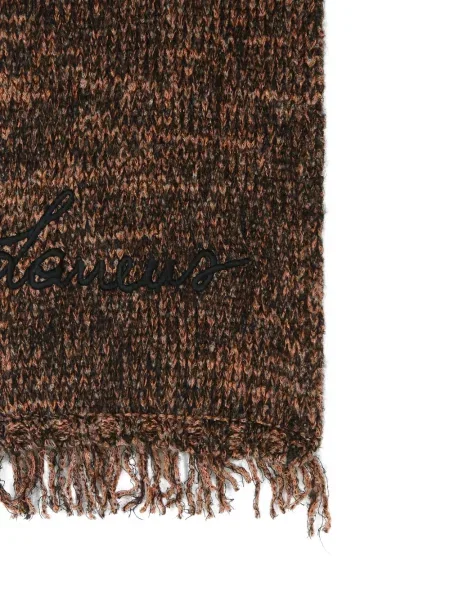 Fular Laneus cu broderie maro