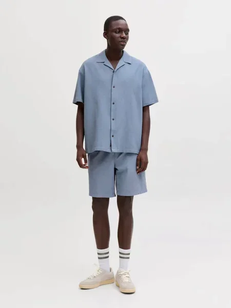 Повседневная рубашка Jack & Jones синяя