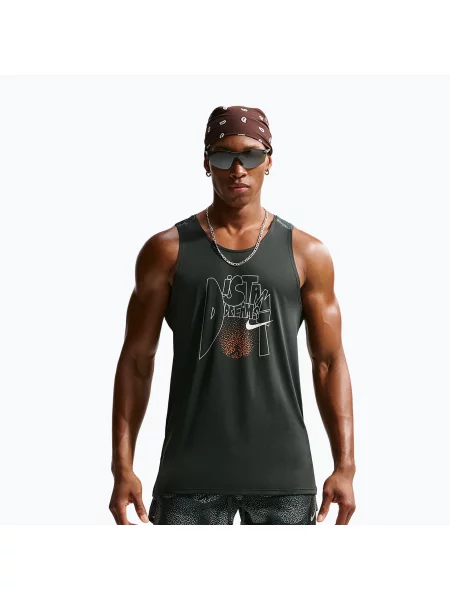 Tricou de alergare pentru bărbați Nike Stride Dri-Fit ADV black spruce negru