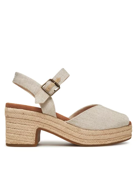 Εσπαντρίγιες Toms Isla Peep Toe Εκρού